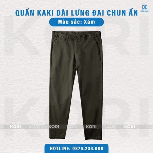 PHÔI QUẦN DÀI KAKI XÁM
