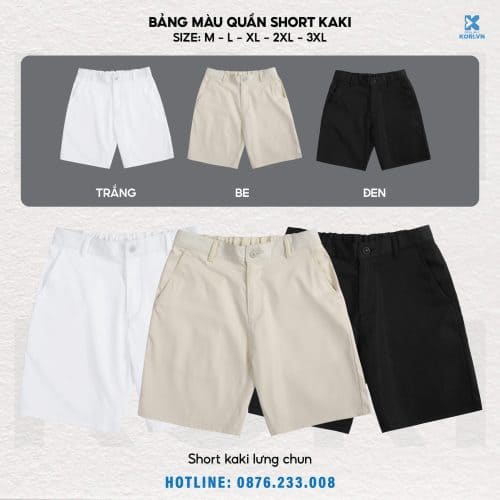 PHÔI QUẦN SHORT KAKI