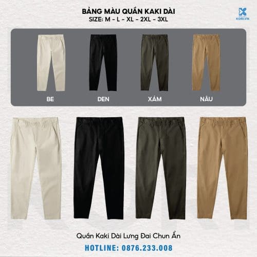 PHÔI QUẦN DÀI KAKI