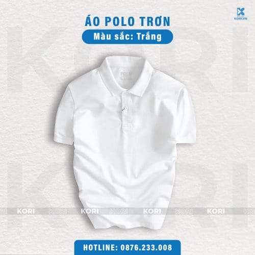 PHÔI ÁO POLO MÀU TRẮNG