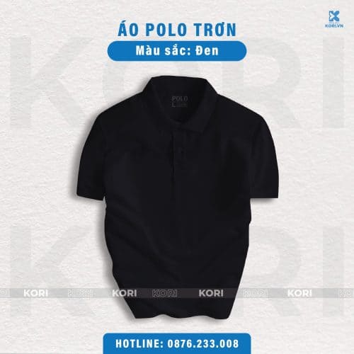 PHÔI ÁO POLO MÀU ĐEN