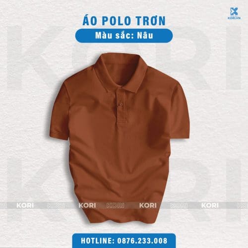 PHÔI ÁO POLO MÀU NÂU