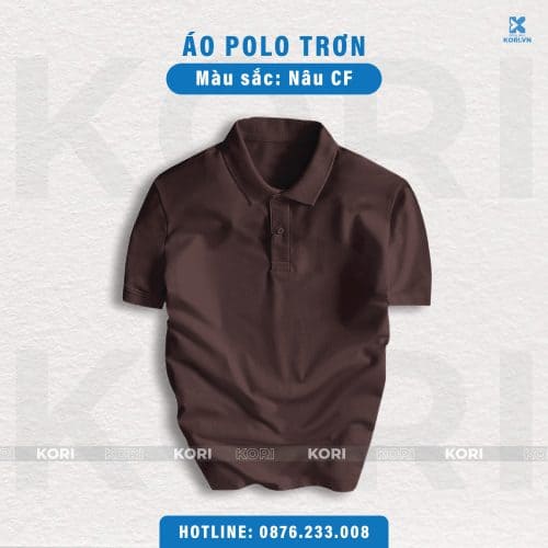PHÔI ÁO POLO MÀU NÂU CAFE