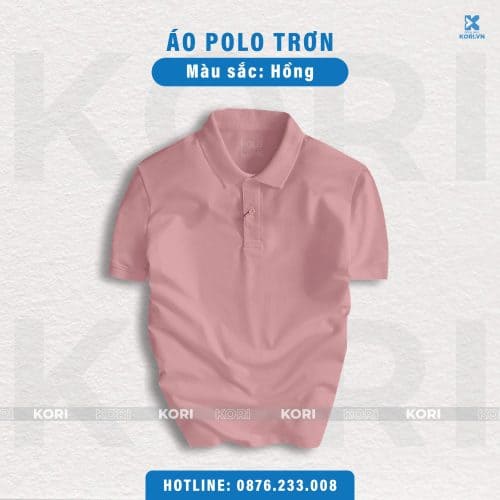 PHÔI ÁO POLO MÀU HỒNG