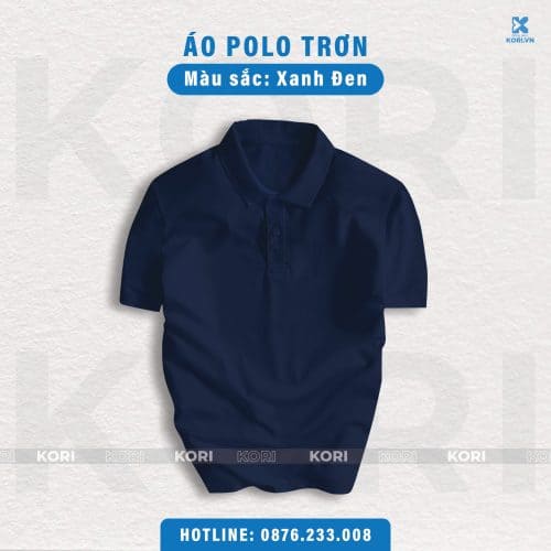 PHÔI ÁO POLO MÀU XANH ĐEN