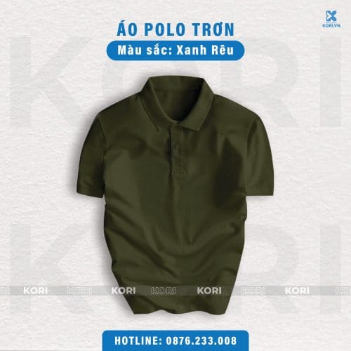 PHÔI ÁO POLO MÀU XANH RÊU