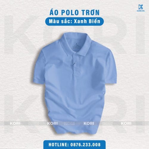 PHÔI ÁO POLO MÀU XANH BIỂN