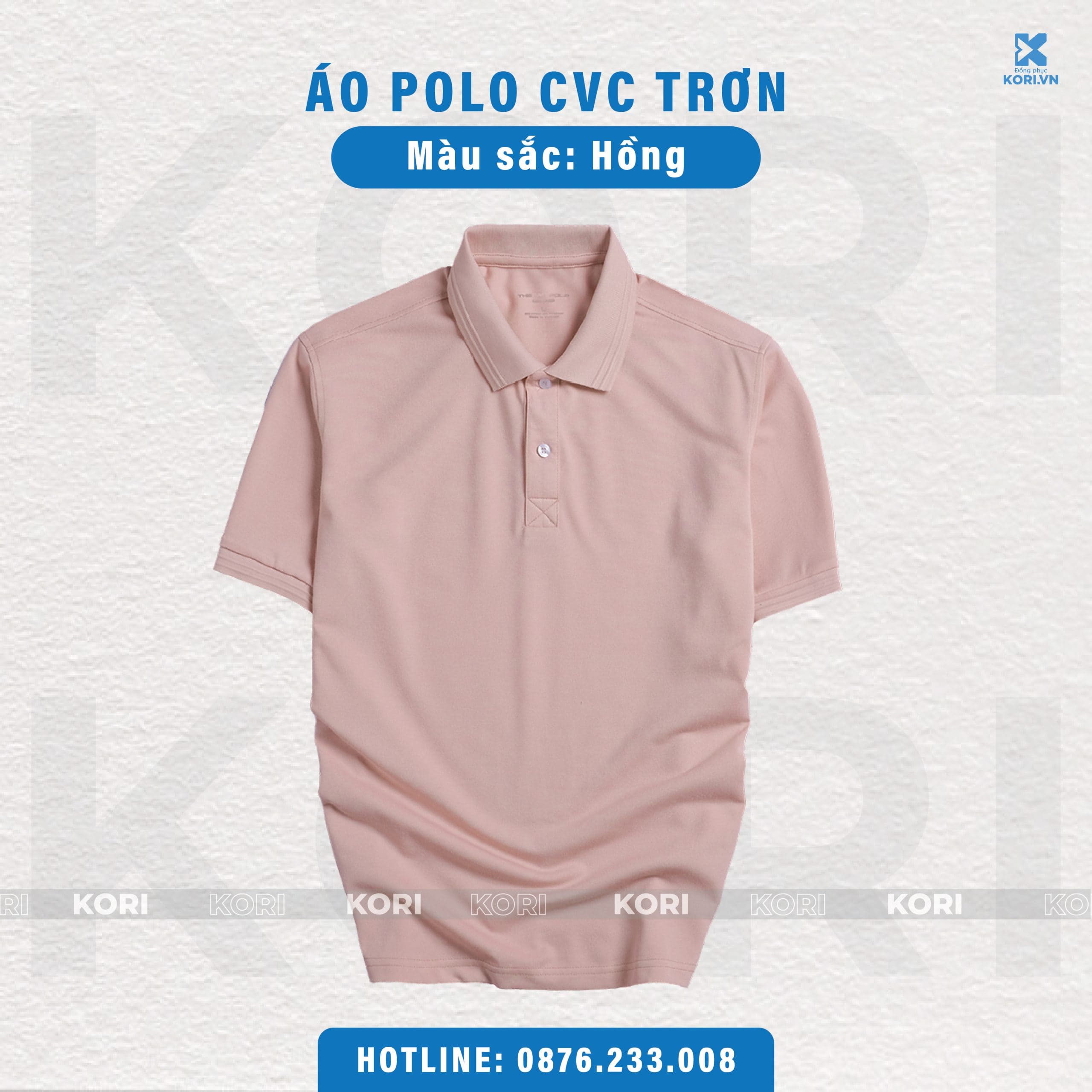 PHÔI ÁO POLO TRƠN CVC CAO CẤP - Ảnh 7