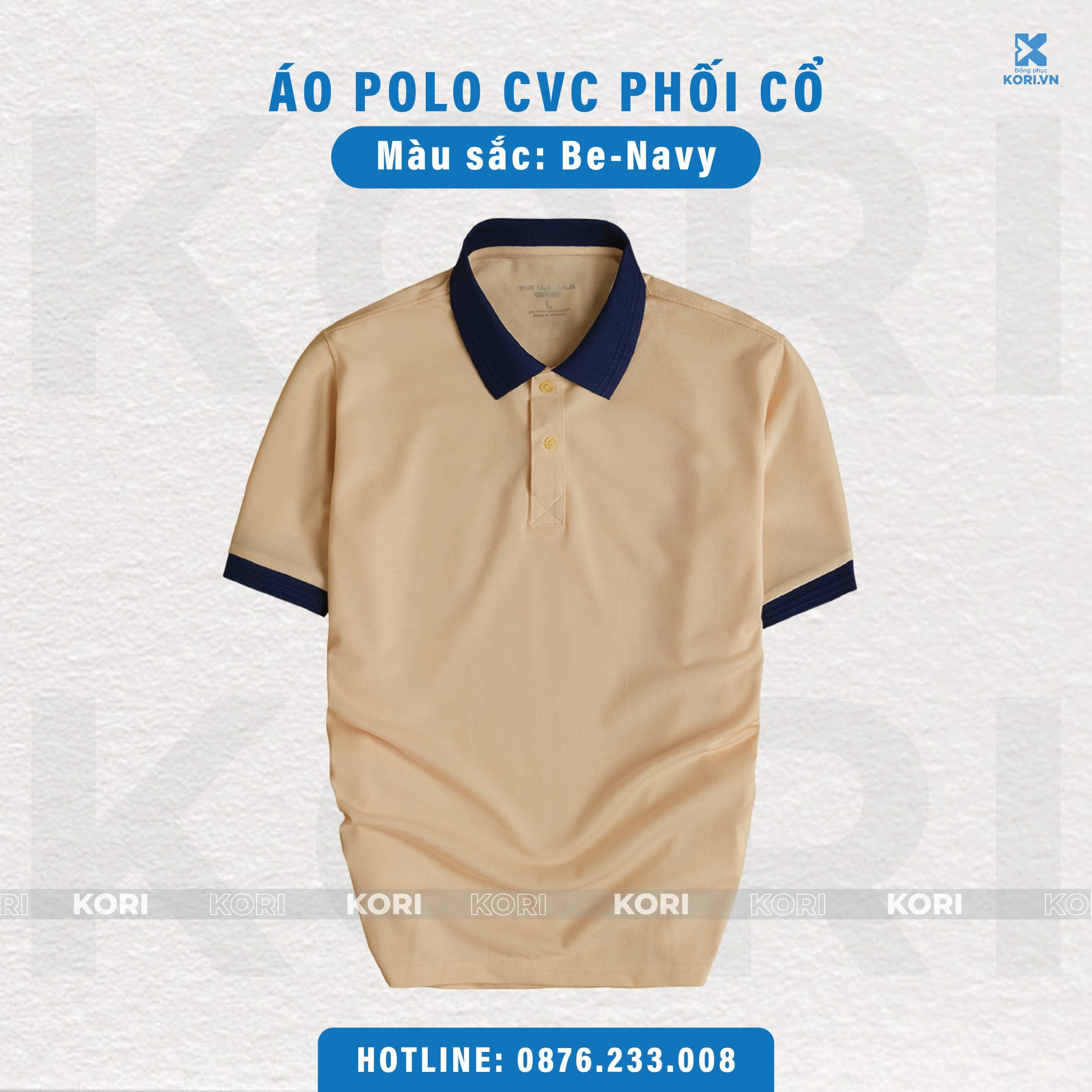PHÔI ÁO POLO TRƠN CVC CAO CẤP - Ảnh 3