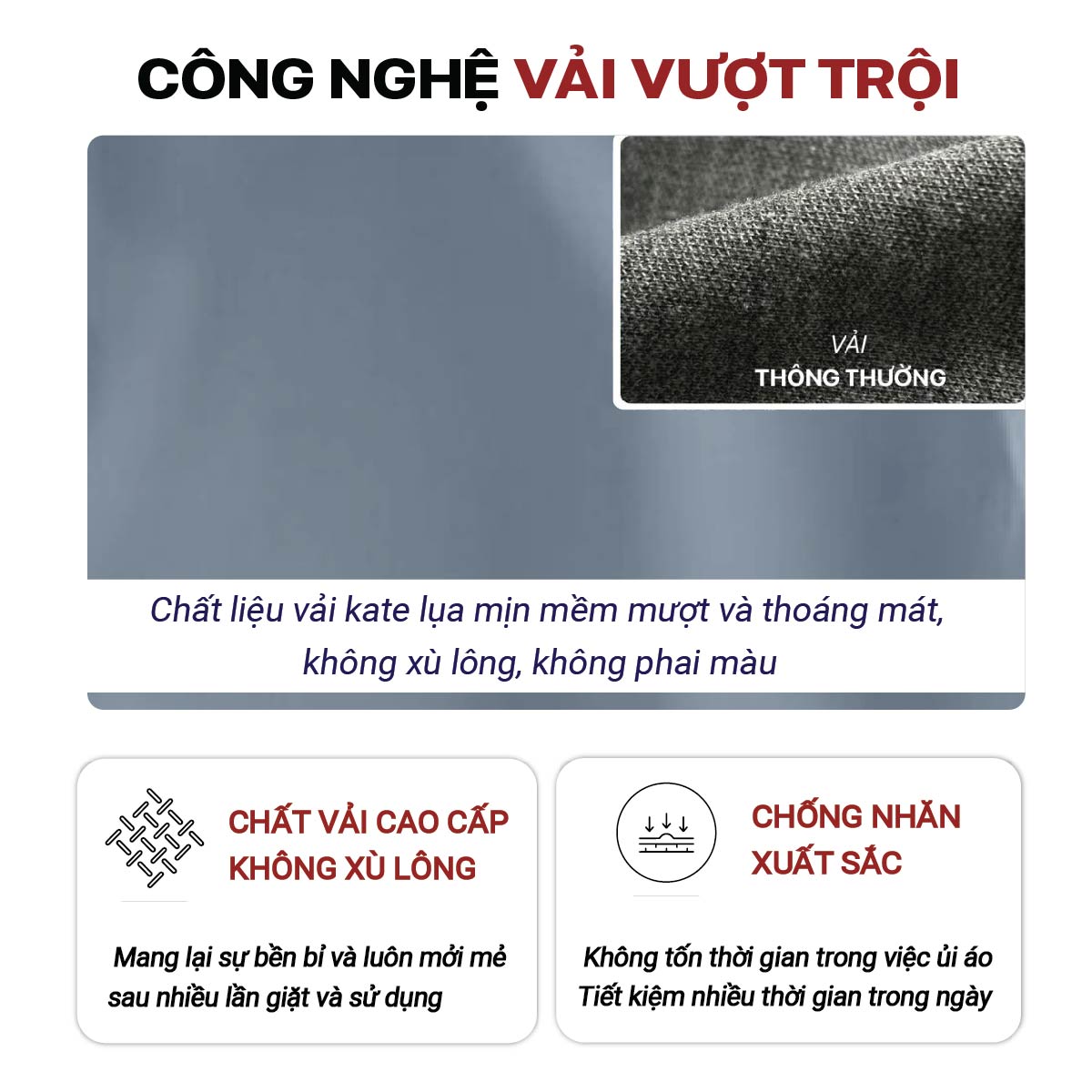 Chất vải kate lụa mềm mịn sơ mi tay ngắn - Đồng Phục Kori