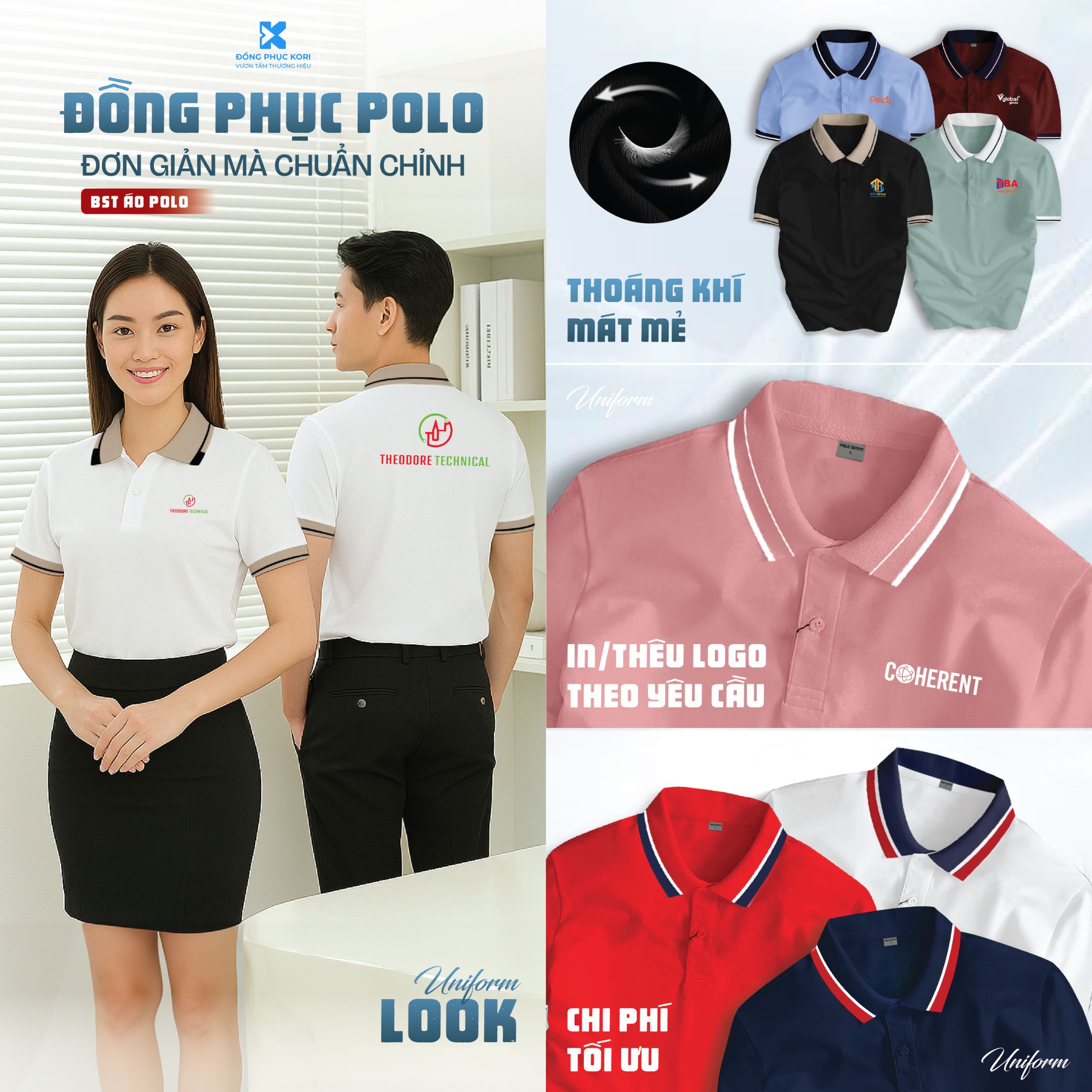 Đồng phục Polo đơn giản mà chuẩn chỉnh - Đồng Phục Kori