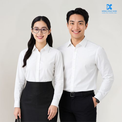 Đồng Phục Công Sở Áo Sơ Mi Màu Trắng Tay Dài