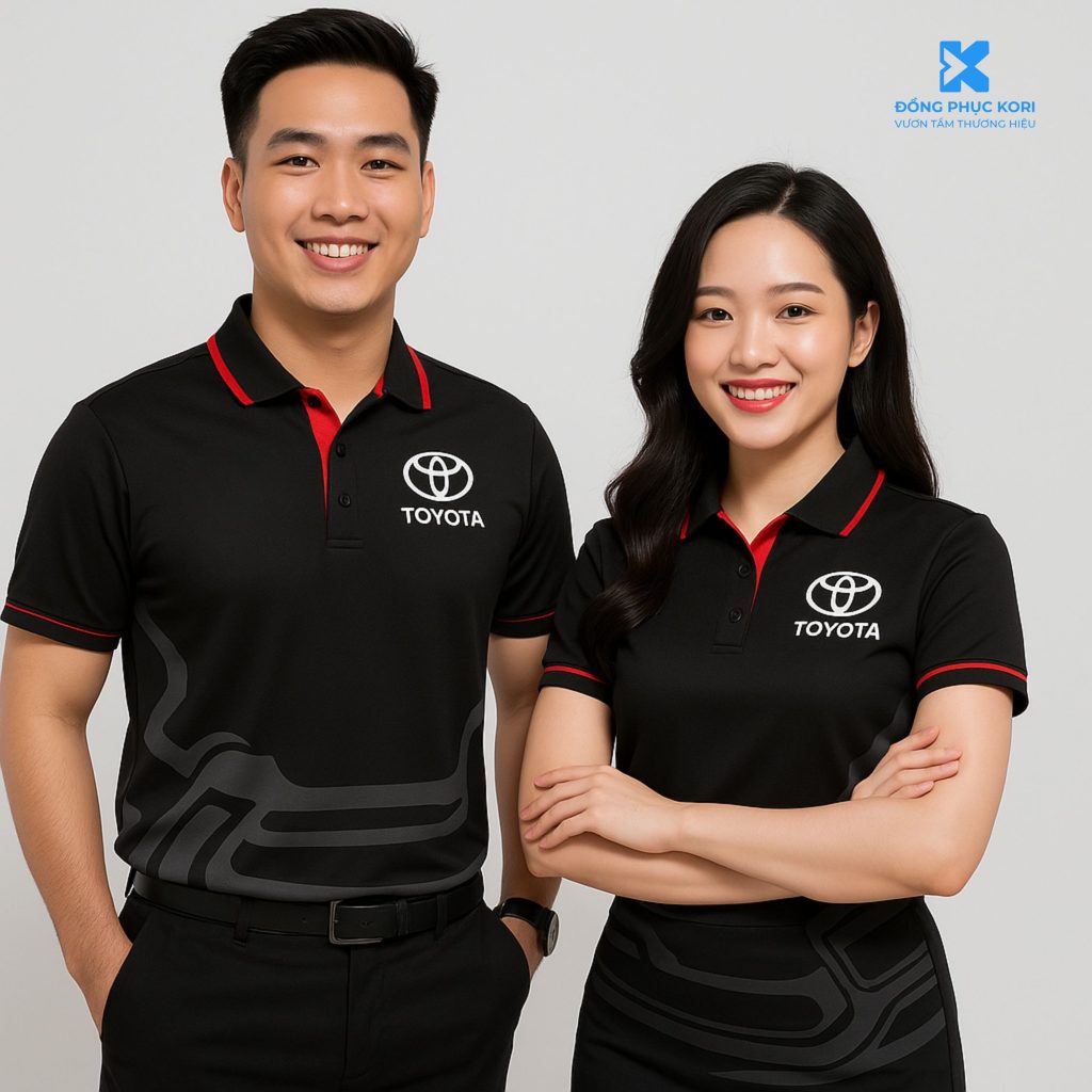 Đồng phục Toyota màu đen phối đỏ | KORI Uniform