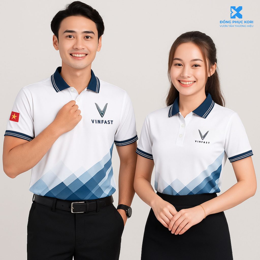 Đồng phục Vinfast màu đen phối xanh | KORI Uniform