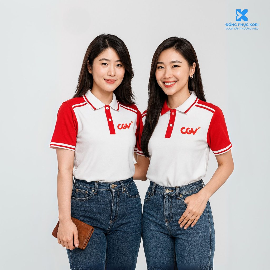 Áo polo đồng phục CGV cách điệu - Đồng Phục Kori