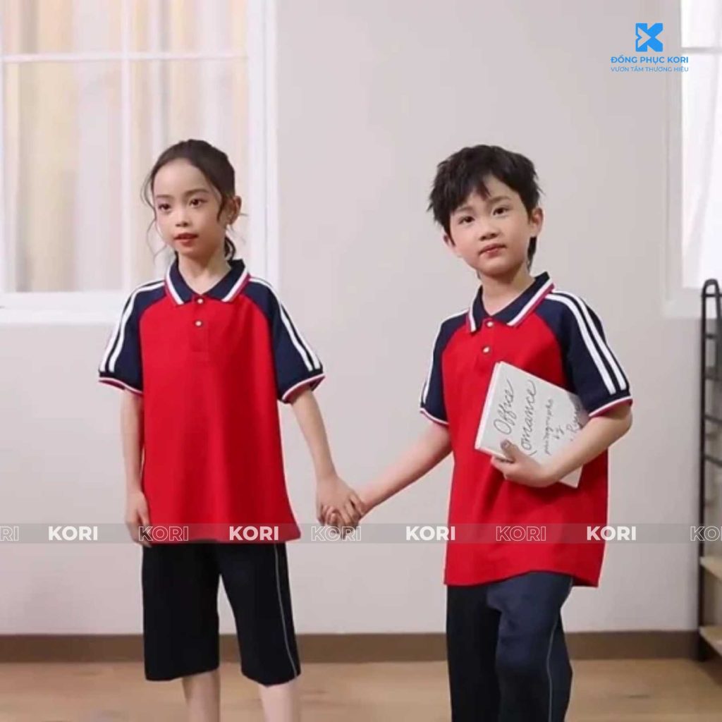 Đồng phục Polo phối viền thể thao mẫu cấp 2 cá tính
