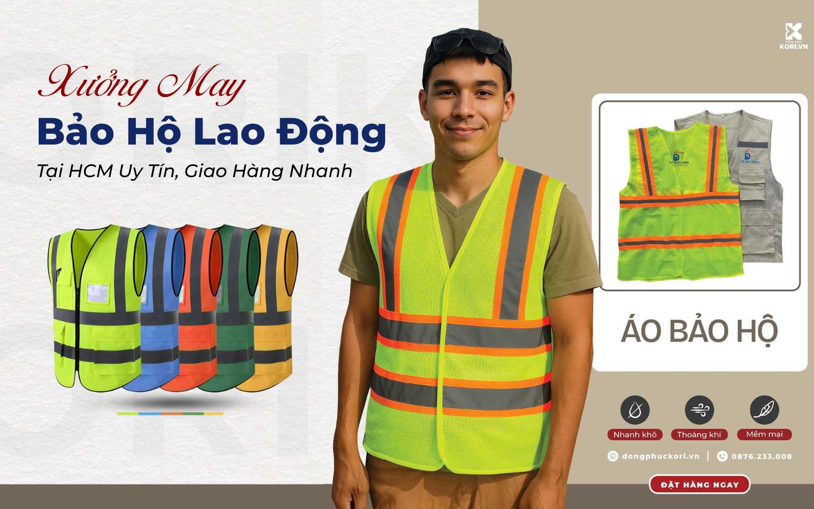 Xưởng May Bảo Hộ Lao Động Tại HCM Uy Tín - Đồng Phục Kori